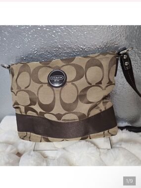 Coach Brown Interior Canvas Crossbody